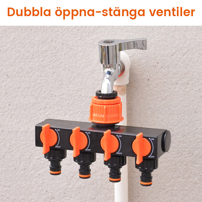 MultiWater™ - Allows you to connect 4 hoses to one connection!