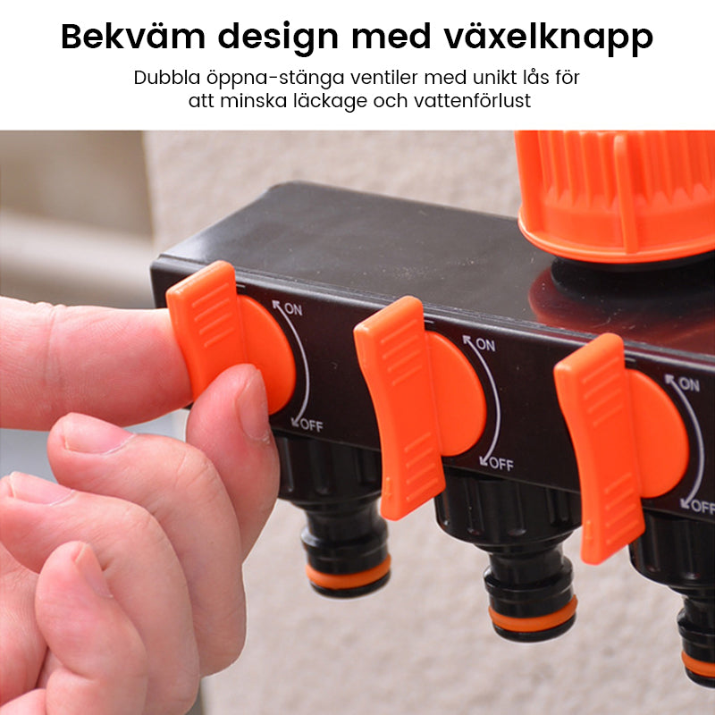 MultiWater™ - Allows you to connect 4 hoses to one connection!
