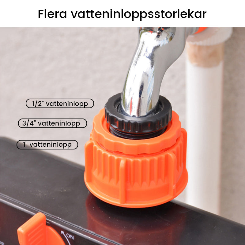 MultiWater™ - Allows you to connect 4 hoses to one connection!