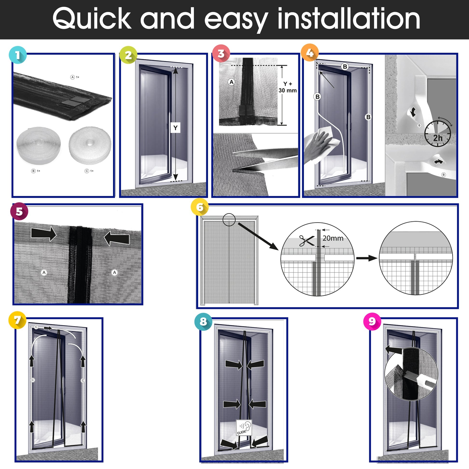 MeshGuard™ - Mesh screen door