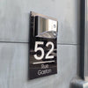 GlowHome™ - Personalized modern solar door plaque