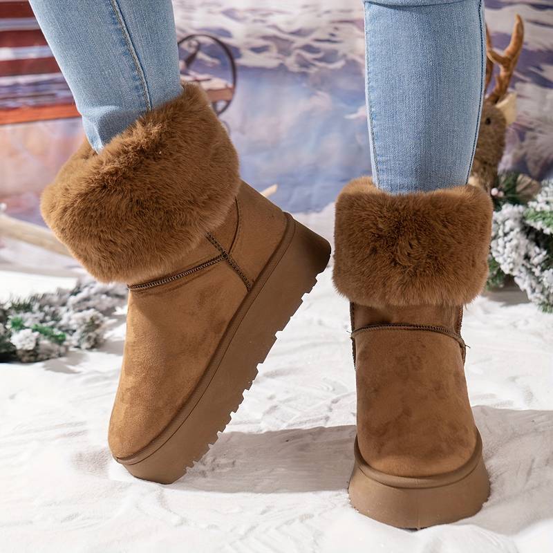 Pluschie - Plush snow ankle boots for ladies