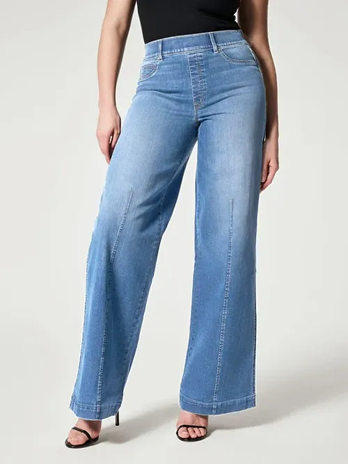 Quinn Super Stretch High-Waisted Wide Leg Jeans