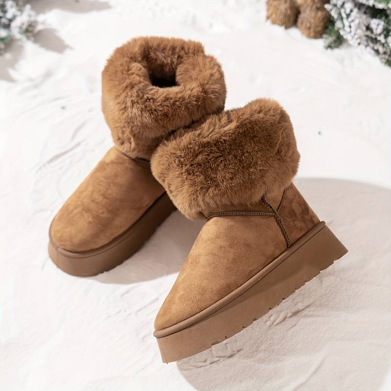 Pluschie - Plush snow ankle boots for ladies