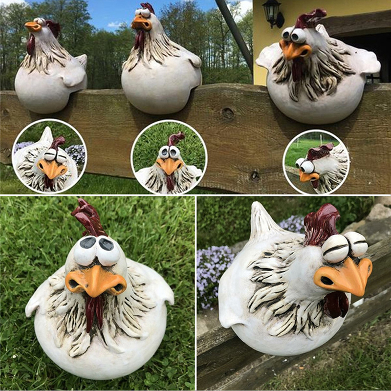 1+1 FREE | ChickenDeko™ - Garden chicken figures with big eyes