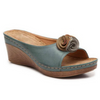 Silvia™ - Leather wedge sandals