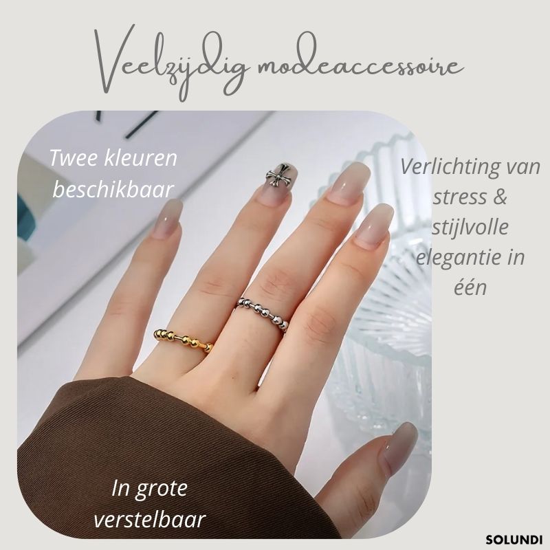 CalmComfort™ | Fidget ring with adjustable parels