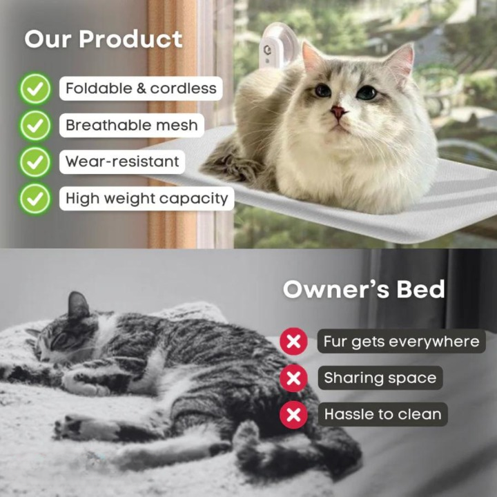 PawRest™ - Foldable hammock for cats