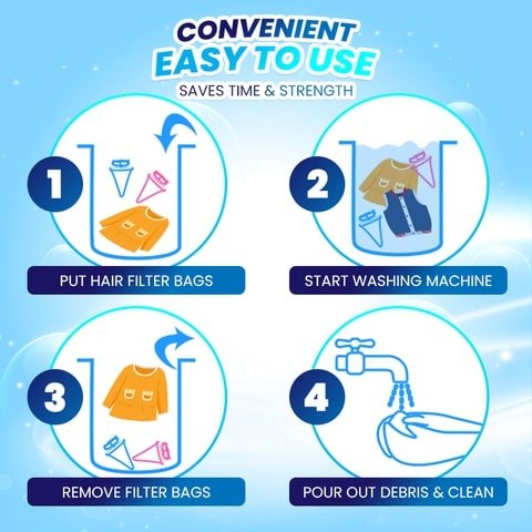 1+1 Free | HairCatcher™️ Washing machine hair filter mesh bag【Last day discount】