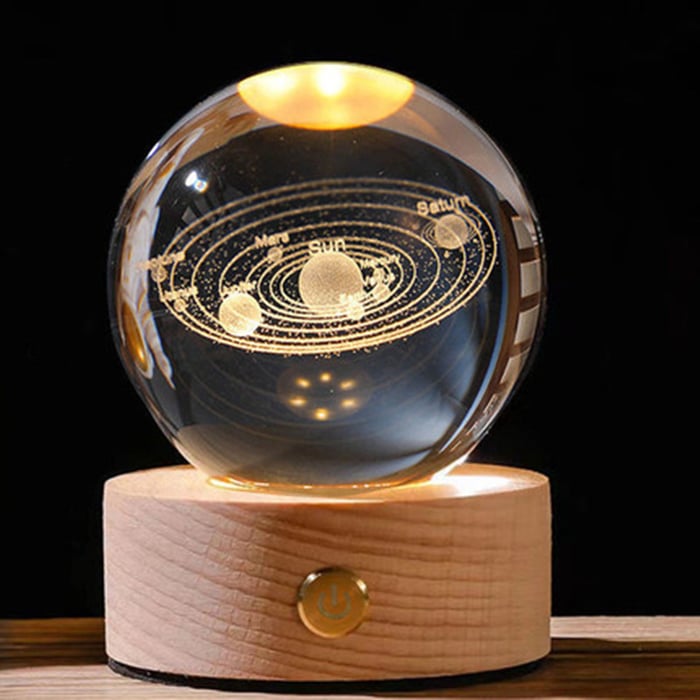 Luminous™ - 3D glowing crystal globe - a night light like no other!