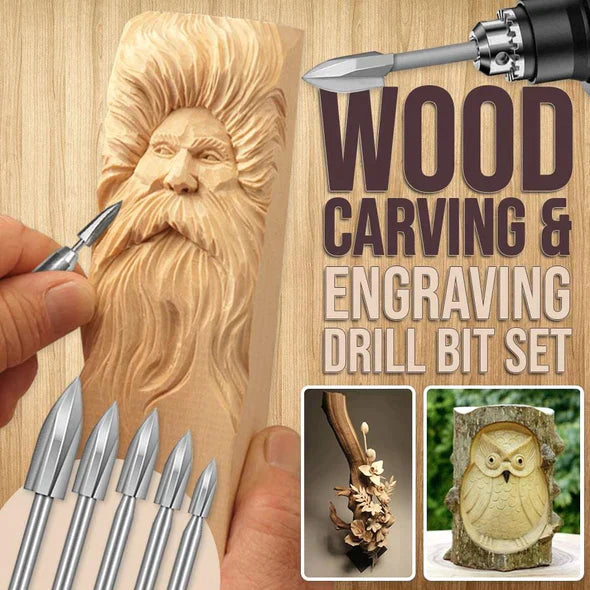 WoodCarve - Engraving Drill Set | 5 Different Sizes