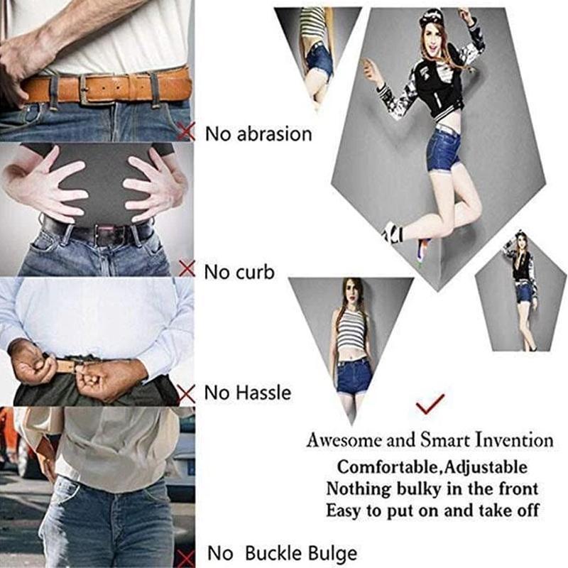 Invisible elastic waist belts
