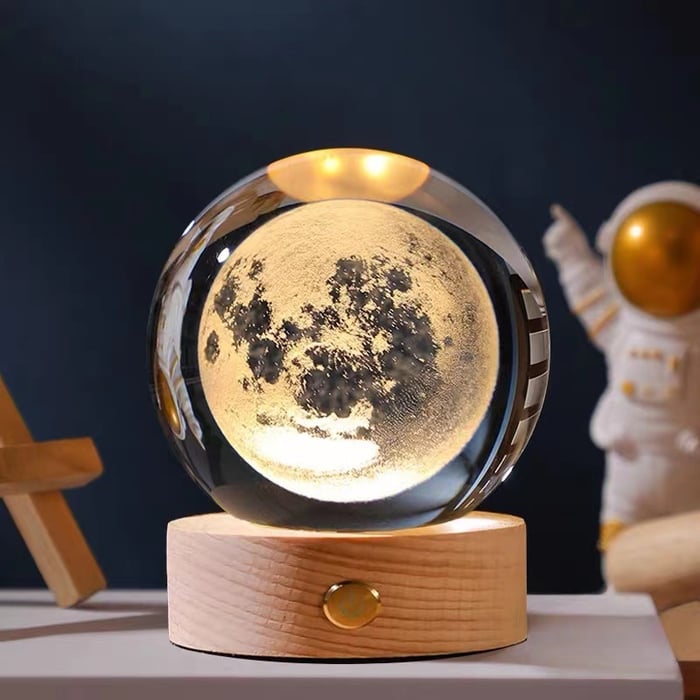 Luminous™ - 3D glowing crystal globe - a night light like no other!