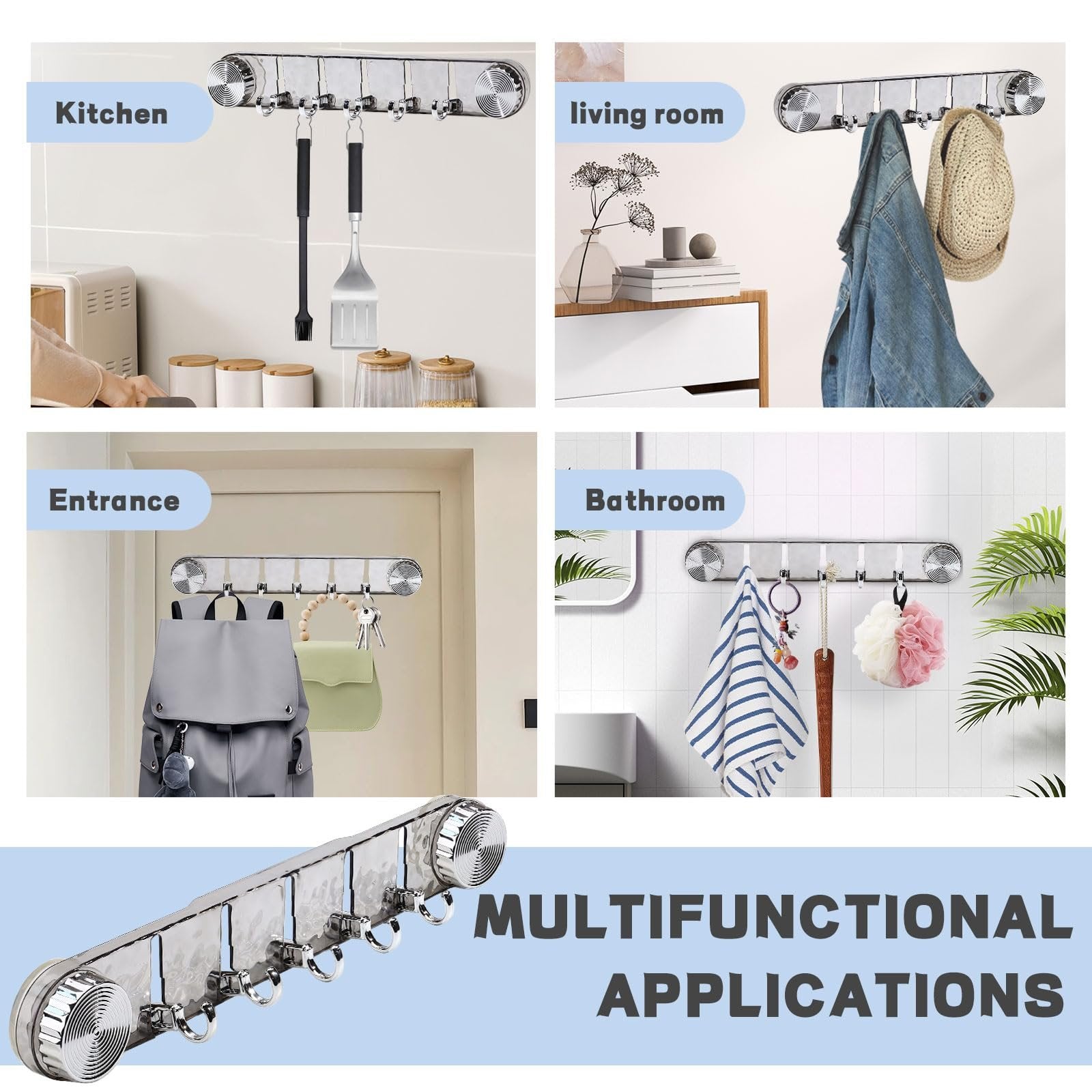 HookHold | Space-saving suction cup hooks with adjustable folding design