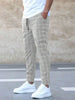 Ryan Men's Korean-Style Checked Slim Pencil Pants