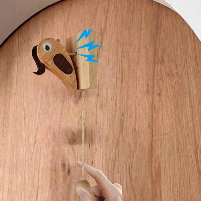 | Peckabell Handcrafted Wooden Woodpecker Doorbell