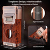 CigarCraft™ - All-in-one jet flame lighter with integrated cutting tool V-cut