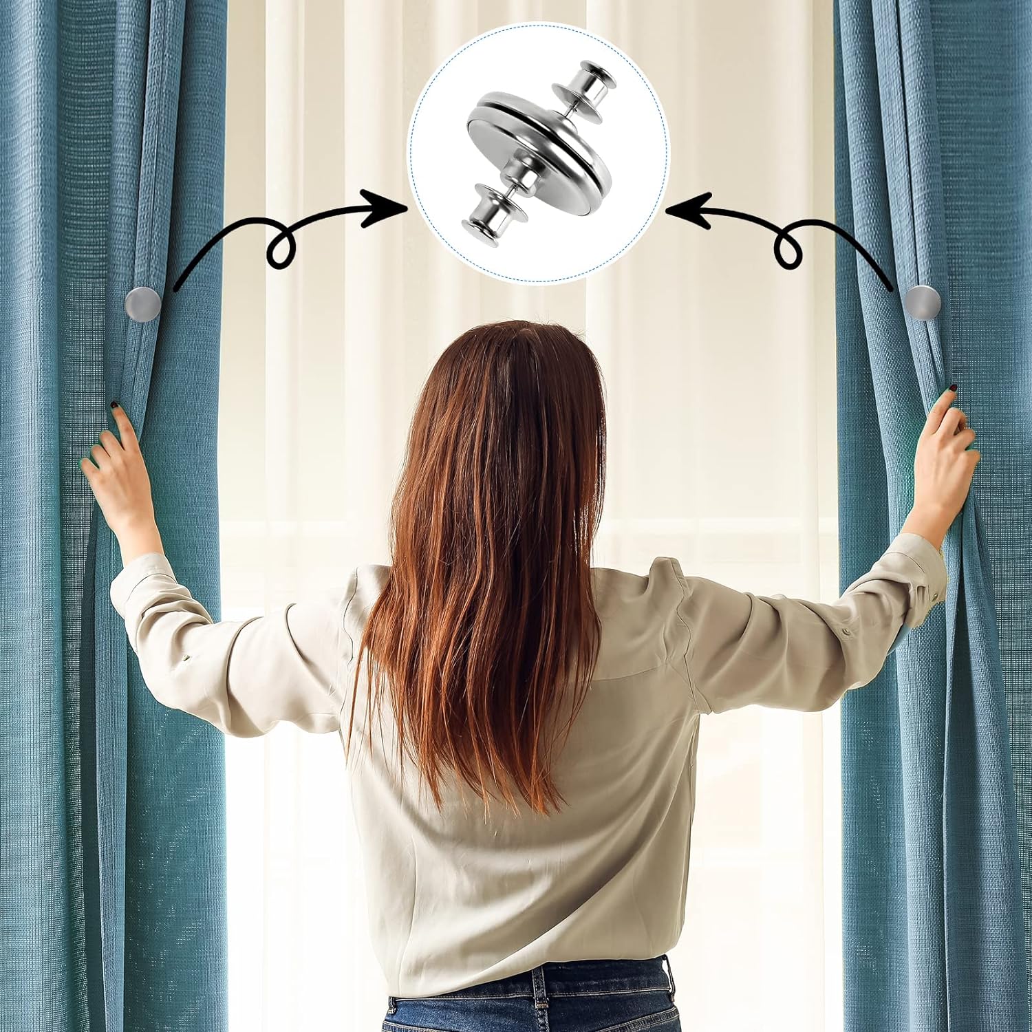 CurtainBuster™ - Magnetic curtain clips - Keep your curtains perfectly in place!