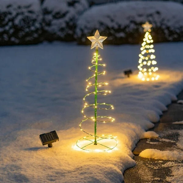 ChristmasBaum™ - Solar LED metal Christmas tree with fairy lights [last day discount]