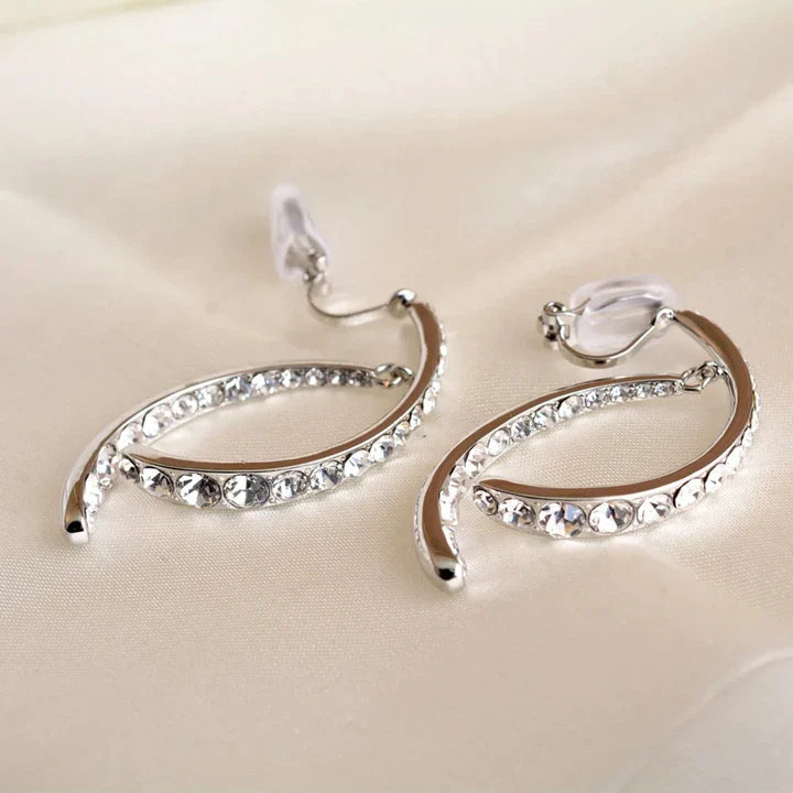 Dozola™ Curved Earrings with Luxury Rhinestones
