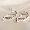 Dozola™ Curved Earrings with Luxury Rhinestones