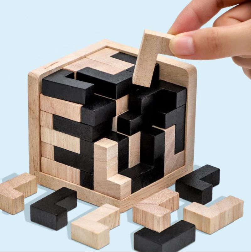 | Gameglo™ Wooden Intelligence Brain Teaser Game