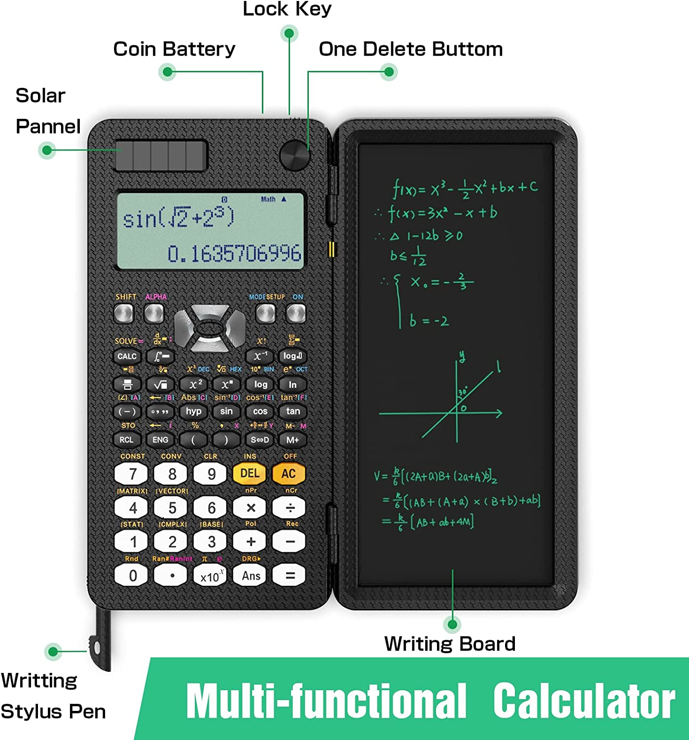 CalcuPad™ - Scientific calculator with writing tablet