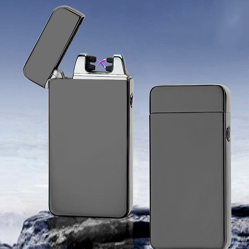 USB Electric Dual Arc Flameless Rechargeable Windproof Lighter.
