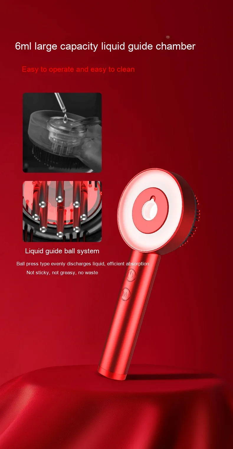 VelvetGlow Scalp Massager Comb with Infrared Hair Therapy