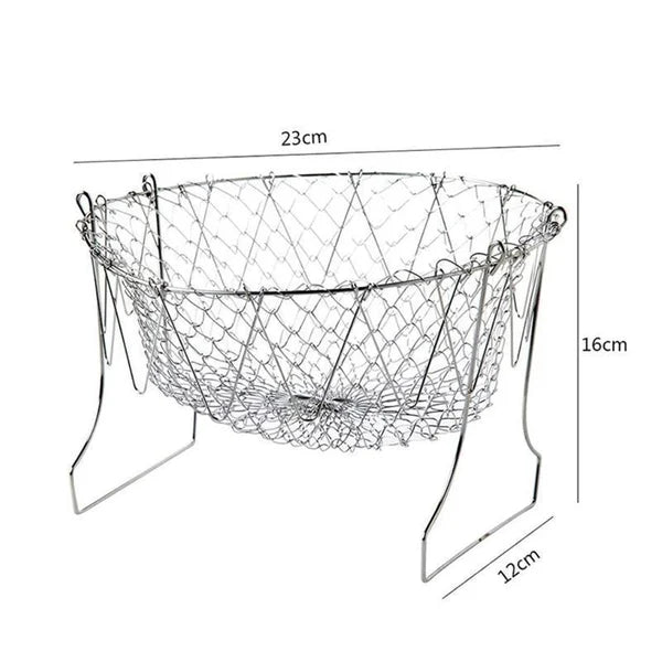 ChefPro™ - Stainless steel cooking basket with pull-out colander