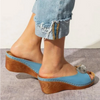 Silvia™ - Leather wedge sandals