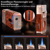 CigarCraft™ - All-in-one jet flame lighter with integrated cutting tool V-cut