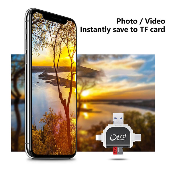 MasterSD™ - 4-in-1 SD TF Card Reader - Easy transfer of photos and videos!