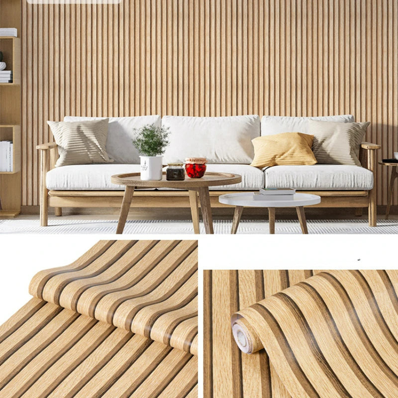 RetroWallpaper™ - 3D Effect Oak Wood Wallpaper - Give your walls a retro touch!