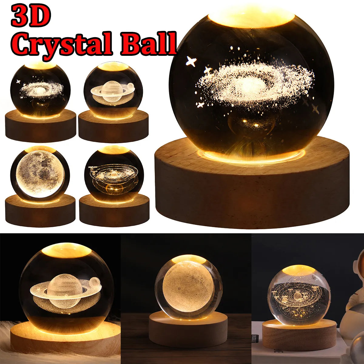 CelestialOrb™ - 3D Lamp Crystal Ball Night Lamp Table Lamp