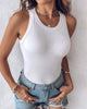 Taylor Round Neck Sleeveless Top with Built-In Bra