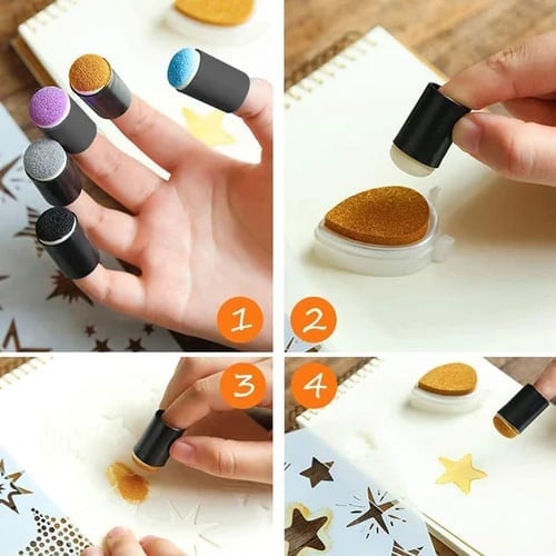 Colourix™ DIY Sponge Finger Painting Kit - 20 Colors Included