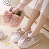 Bowow Fluffy Slippers with Big Bow