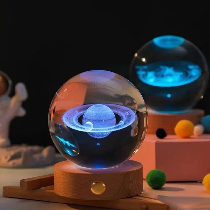 Luminous™ - 3D glowing crystal globe - a night light like no other!