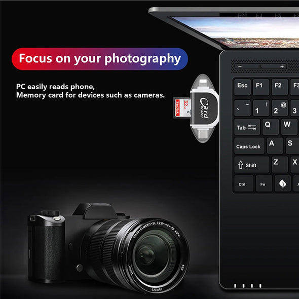 MasterSD™ - 4-in-1 SD TF Card Reader - Easy transfer of photos and videos!