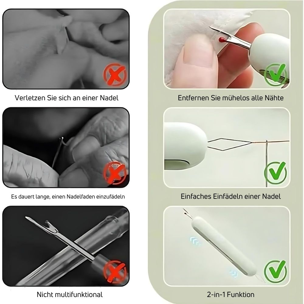 1+1 GRATIS | StitchMate - 2 in 1 Nadeleinfädler Nahtauftrenner