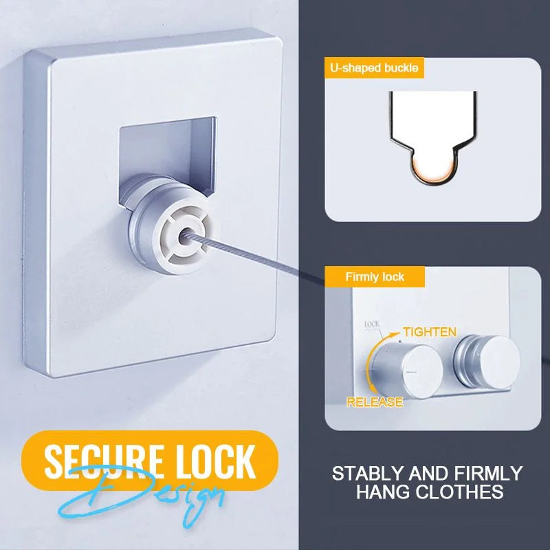 QuickDryPro™ - Space-saving drying rack with secure lock