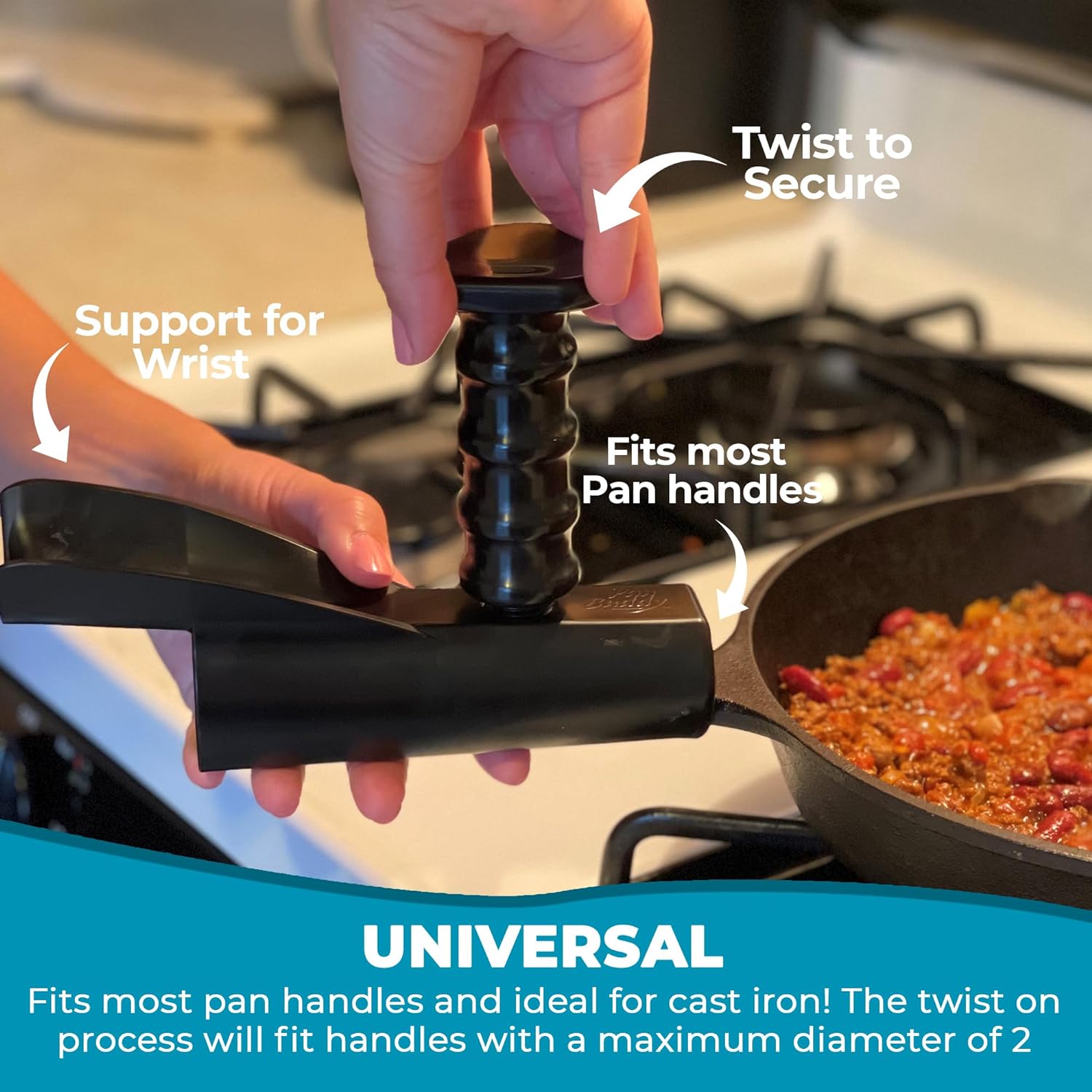 1+1 FREE | PanGrip | Vertical swivel handle