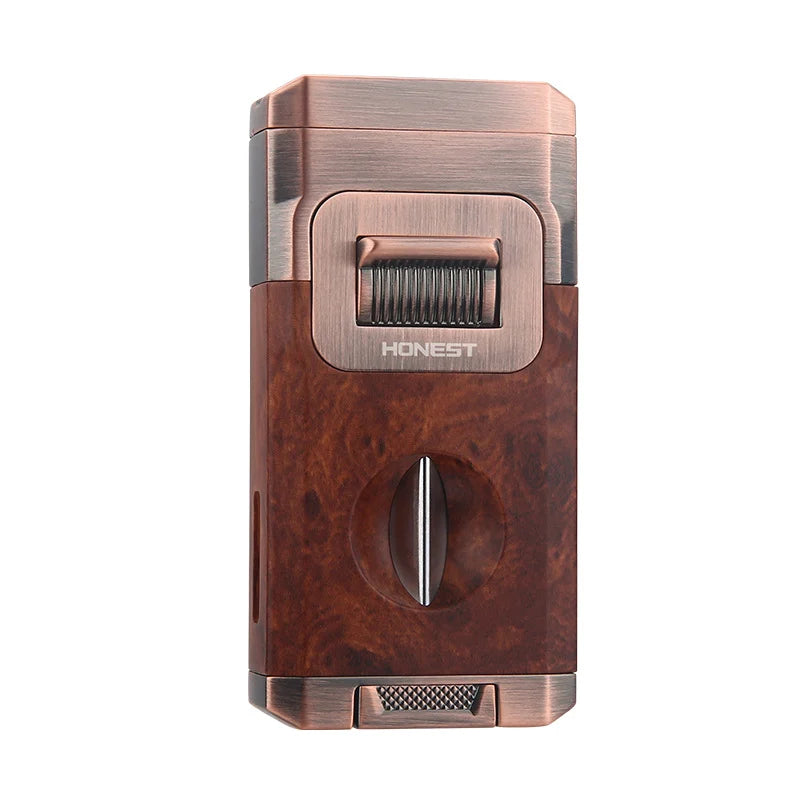 CigarCraft™ - All-in-one jet flame lighter with integrated cutting tool V-cut