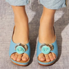 Silvia™ - Leather wedge sandals