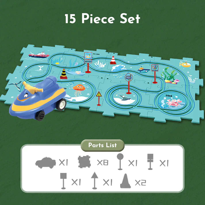 PuzzleRacer™ - Children's track set for cars