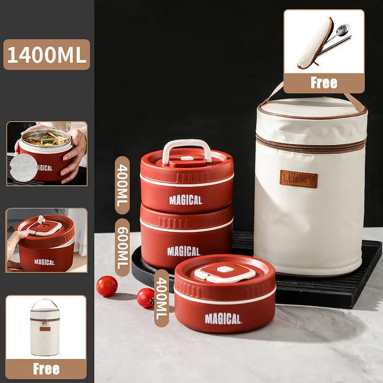 Instalunch Microwaveable Stainless Steel Insulated Lunch Box