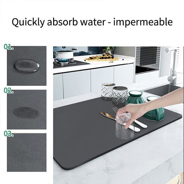 Supremat - New Kitchen Super Absorbent Draining Mat