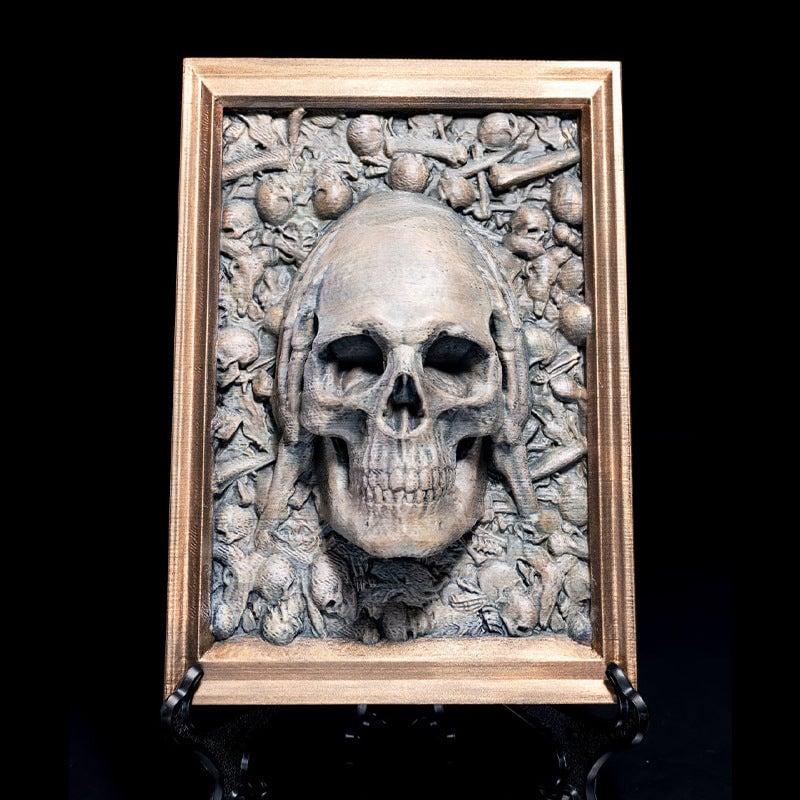 Framaskull 3D Halloween Three Wise Skulls Framed Picture