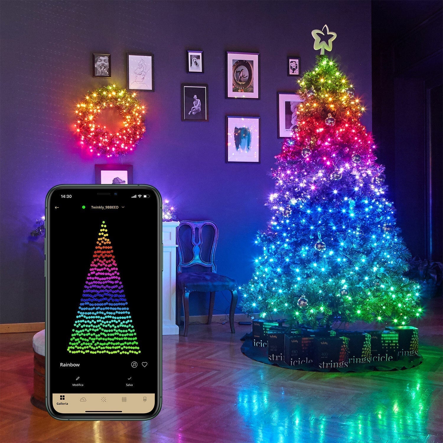 SmartLight™ - Phone-controlled fairy lights for the Christmas tree
